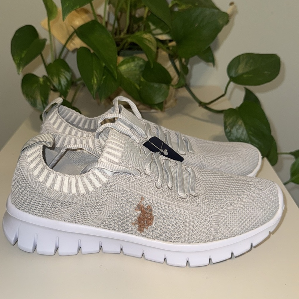 Brand New U.S. Polo Assn. Light Grey Sneakers
